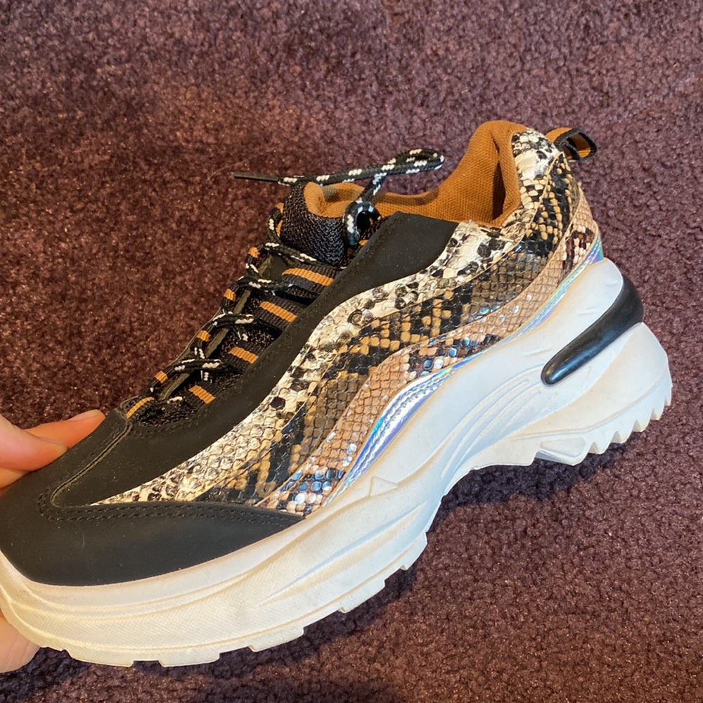 Snakeskin Platform Sneaker - Picture 2 of 3
